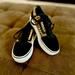 Vans Shoes | Girl’s Old Skool Vans - Blk Suede/Leopard Print Size 3 | Color: Black | Size: 3g