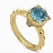 Gucci Jewelry | Authentic Gucci 18kt Des Merveille Aquamarine Diamond Ring | Color: Gold | Size: 6