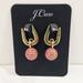 J. Crew Jewelry | J. Crew Pav Ball Huggie Hoop Earrings | Color: Gold/Pink | Size: Os