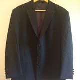 Ralph Lauren Suits & Blazers | Chaps Ralph Lauren Mens 43r Solid Black Wool Blazer Sport Coat Suit Jacket | Color: Black | Size: 43r