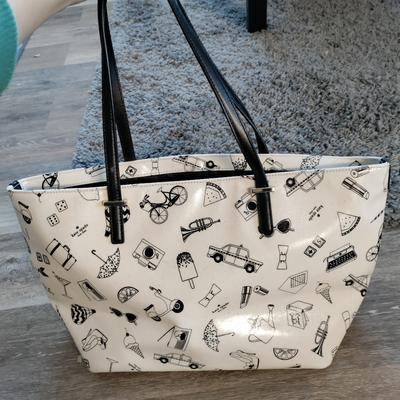 Kate Spade Bags | Authentic Kate Spade Coated Bag | Color: Black/White | Size: Os