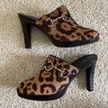 Coach Shoes | Coach Leopard Cheetah Print Mules Clogs Animal Print | Color: Brown/Tan | Size: 9.5
