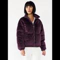 Nine West Jackets & Coats | Nine West Burgundy Velvet Puffer Jacket | Color: Purple | Size: L