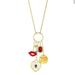 Anthropologie Jewelry | Anthropologie Glam Charm Necklace By Tai Jewelry Xo Lips Necklace | Color: Gold/Red | Size: Os