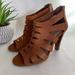 Jessica Simpson Shoes | Jessica Simpson Adelli Cognac Leather Caged Heeled Ankle Booties Woman’s 6.5b(M) | Color: Brown/Tan | Size: 6.5