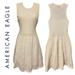 American Eagle Outfitters Dresses | Ae Cream & Gold Sleeveless Dress Size S | Color: Cream/Gold | Size: S