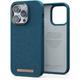 Njord Collections iPhone 14 Pro Tasche - Handytasche aus hochwertigem Wildleder - Gereycled/Strapazierfähiges Material - 2 Meter Fallschutz - Geeignet für Magsafe/Wireless Charging - Blau