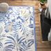 Blue/White 118 x 94 x 0.34 in Area Rug - Beachcrest Home™ Mabella Area Rug in Blue/Cream/Beige Polyester/Polypropylene | Wayfair