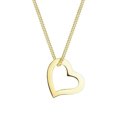 Elli PREMIUM - Herz Liebe Filigran 375 Gelbgold Ketten 1 ct Damen