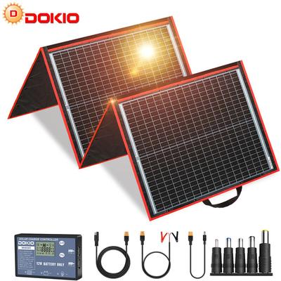 Dokio - 160W 12V Tragbar Faltbar Solarpanel Solarmodule für Autobatterie/Tragbare