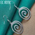 DOTEFFIL – boucles d'oreilles en spirale en argent Sterling 925 pour femmes bijoux de charme à la