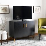 SAFAVIEH Pine 2 Door Modular Tv Unit-Black / Gold - 35.4" x 15.8" x 28.7"