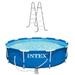 Intex 10ft x 30in Metal Frame Above Ground Pool & Intex Steel Frame Pool Ladder - 49
