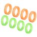 10Pcs 28mm Key Cap Cover Ring Identifier Coding Tag Silicone Sleeve - Green,Orange