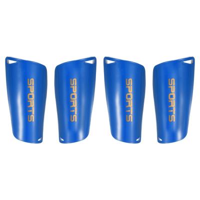 Size M Soccer Shin Pads, 4 Pack PVC Sport Protective Guard for Youth - Blue