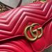 Gucci Bags | Gucci Gg Marmont Matelasse Shoulder Bag Small Hibiscus Red Leather/Suede | Color: Red | Size: Small