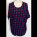 Lularoe Tops | Lularoe Irma Hi-Low Top - Nwot | Color: Blue/Red | Size: S