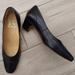 Burberry Shoes | Burberry Black Leather Cap Toe Low Heel Pump Size 5 Us | Color: Black | Size: 5