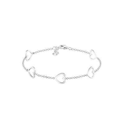 Elli - Herz Liebe Cut-Out Basic Trend Romantik 925 Silber Armbänder & Armreife Damen