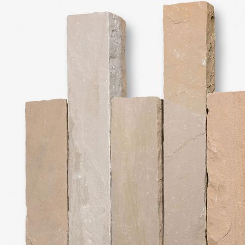 Seltra Natursteine Palisaden BOLERO Sandstein beige-sand-grau-braun, 12x12x75 cm