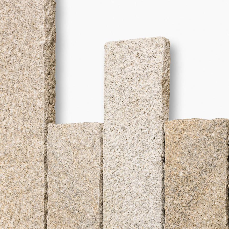 Seltra Natursteine Palisaden SOL RUSTIQUE+ Granit gelb-grau, 8x20x125 cm Image
