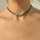 Tour de cou étoile Boho en velours marron pour adolescentes colliers de la présidence bijoux de