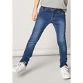 Stretch-Jeans NAME IT "NKMTHEO DNMTHAYER COR1 SWE PANT" Gr. 122, N-Gr, blau (medium blue) Jungen Jeans 5-Pocket-Jeans