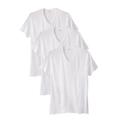 Men's Big & Tall Hanes Stretch Cotton 3-pack V-Neck Undershirt by Hanes in White (Size 7XL)