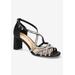 Wide Width Women's Aliette Sandals by Bella Vita in Black Metallic (Size 9 W)