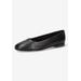 Wide Width Women's Kimiko Flats by Bella Vita in Black Leather (Size 9 1/2 W)