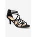 Wide Width Women's Karlette Sandals by Bella Vita in Black Glitter (Size 10 W)