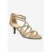 Extra Wide Width Women's Karlette Sandals by Bella Vita in Gold Glitter (Size 9 WW)