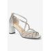 Wide Width Women's Aliette Sandals by Bella Vita in Silver Metallic (Size 9 1/2 W)