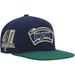 Men's Mitchell & Ness Navy/Green San Antonio Spurs 40th Anniversary Hardwood Classics Grassland Fitted Hat