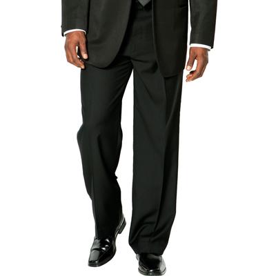 Men's Big & Tall KS Signature Plain Front Tuxedo Pants by KS Signature in Black (Size 62 40)