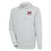 Men's Antigua Heather Gray Morehouse Maroon Tigers Action Pullover Hoodie