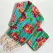 Lilly Pulitzer Accessories | Lilly Pulitzer | Aqua Blue And Orange Pink Flower Scarf | Color: Blue/Pink | Size: Os