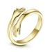 Free People Jewelry | Hugging Hands 14k Gold /925 Ring Adjustable | Color: Gold | Size: Os
