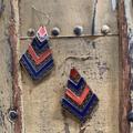 Urban Outfitters Jewelry | Boho Triangle Gold Tone Geometric Tribal Earrings | Color: Gold | Size: Os