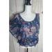 Urban Outfitters Tops | Kimchi & Blue Urban Outfitters Floral Lace Nylon Pullover Top Blouse Nwot Small | Color: Blue/Pink | Size: S