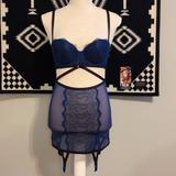 Victoria's Secret Intimates & Sleepwear | Euc Victoria's Secret Dream Angels Lined Underwire Corset Shapewear, Cobalt | Color: Black/Blue | Size: 34b