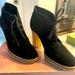 J. Crew Shoes | Jcrew Black Suede 3inch Gum Bottom Booties Rare | Color: Black | Size: 7.5