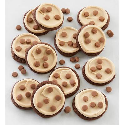 Peanut Butter Frosted Buckeye Cookie Flavor Box, Baked Treats, Fresh Cookie Gifts by Cheryl's Cookies