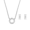 Fossil Set Für Frauen Sterling Silber, Länge: 406mm+50mm, Breite: 9.1mm, Höhe: 9.1mm Silber Sterling Silber Set, JFS00584SET