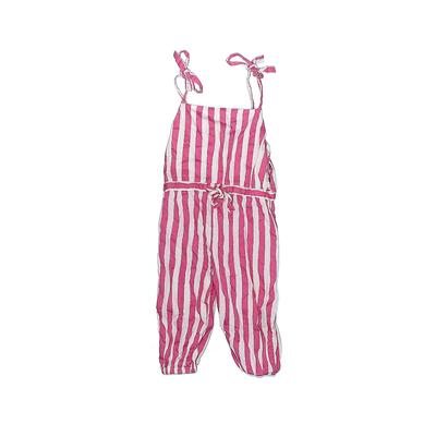 Anive Jumpsuit: Pink Stripes Skirts & Jumpsuits - Kids Girl's Size 90
