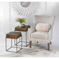 17 Stories Metal Convertible Side Tables - Set Of 2 in Brown | 23.5 H x 15.75 W x 15.75 D in | Wayfair 0E74AE25DF1F474AAD33744D06FC6C35