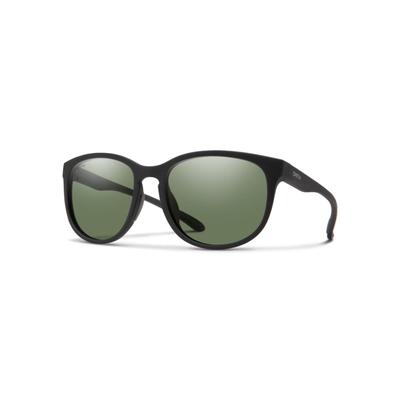 Smith Lake Shasta Sunglasses Matte Black Frame ChromaPop Polarized Grey Green Lens 20492800356L7