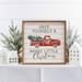 The Holiday Aisle® Merry Little Christmas Truck Whitewash Wood in Brown/White | 16 H x 16 W x 1.5 D in | Wayfair D0DE9CAAEADE475FB154126099A58FA9
