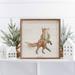 The Holiday Aisle® Fox w/ Pine Wreath Whitewash Wood in Brown/White | 16 H x 16 W x 1.5 D in | Wayfair 6711200F3ED2417F9B8524868A983FA1