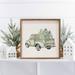 The Holiday Aisle® Green Truck & Trees Wood in Brown | 16 H x 16 W x 1.5 D in | Wayfair 11AA5538E587415AAACF326A9F456C7A